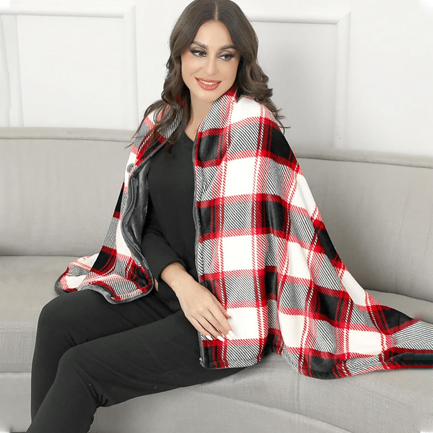 USB Heated Blanket Battery Operated, Portable Cozy Soft