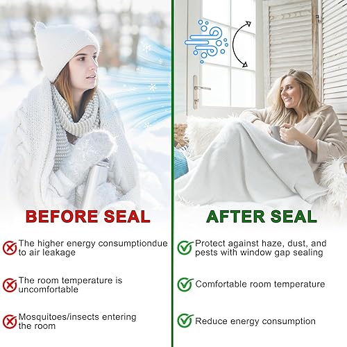 Miniatura 7 de Cinta selladora transparente, contra condiciones climáticas, cinta adhesiva sin residuos, cinta aislante para puertas, ventanas y espacios entre el