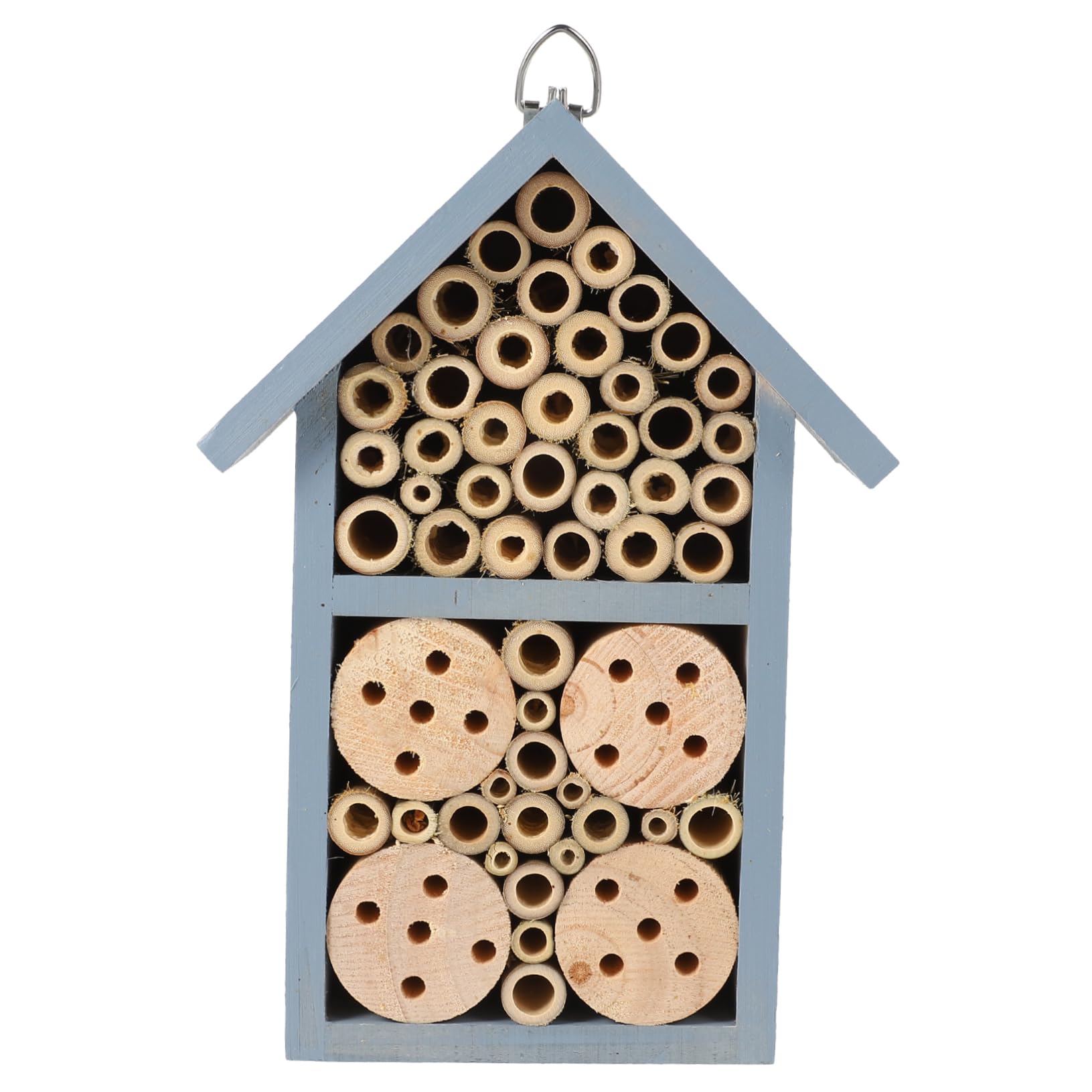 Bemaltes Bienennest, 1 Stück, Blau, mit Eisenhaken