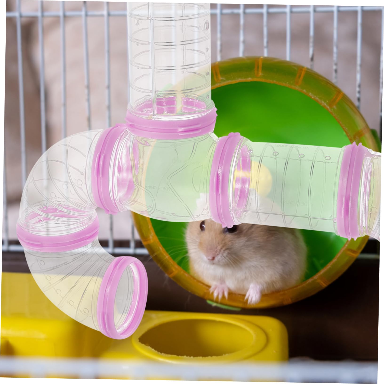 UPKOCH 2 Satz Hamsterröhren Verbindung aus Kunststoff Transparente Selbstgemacht Hamstertunnel für Kleintierkäfig Erweiterbar und Verbindbar für Hamster und Meerschweinchen