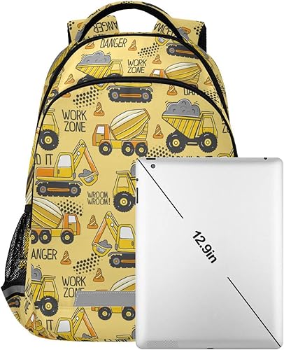 Miniatura 5 de Mochila para niños y niñas, mochila de escuela primaria, mochila de viaje, camión amarillo, Mochilas Daypack
