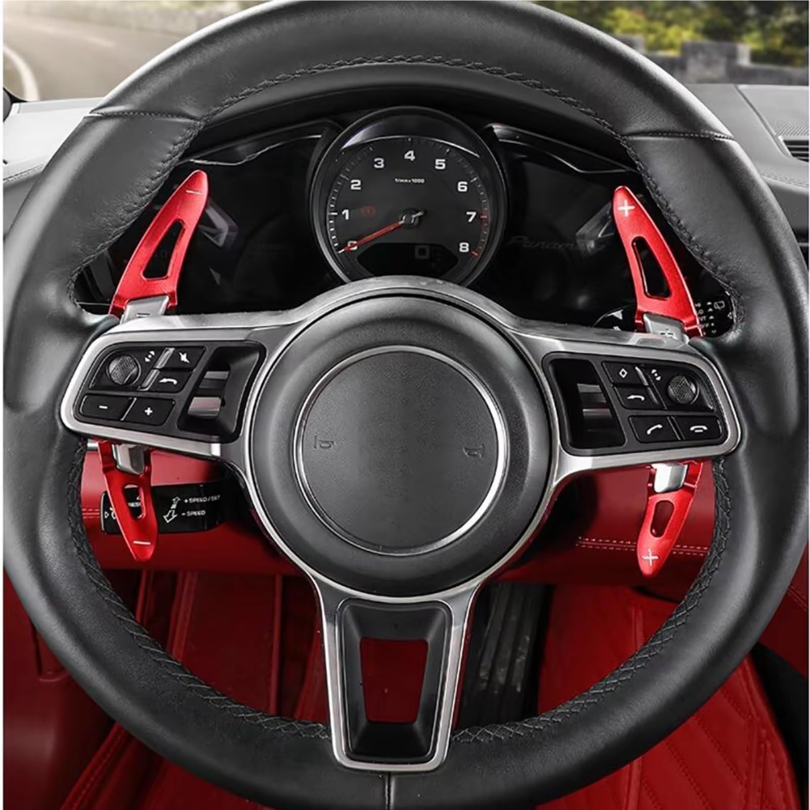 Kompatibel Mit Boxster Für Cayman 718 2016 2017 2018 2019 Aluminiumlegierung, Auto-Lenkrad-Schaltpaddel-Verlängerung Schaltwippen Zubehör