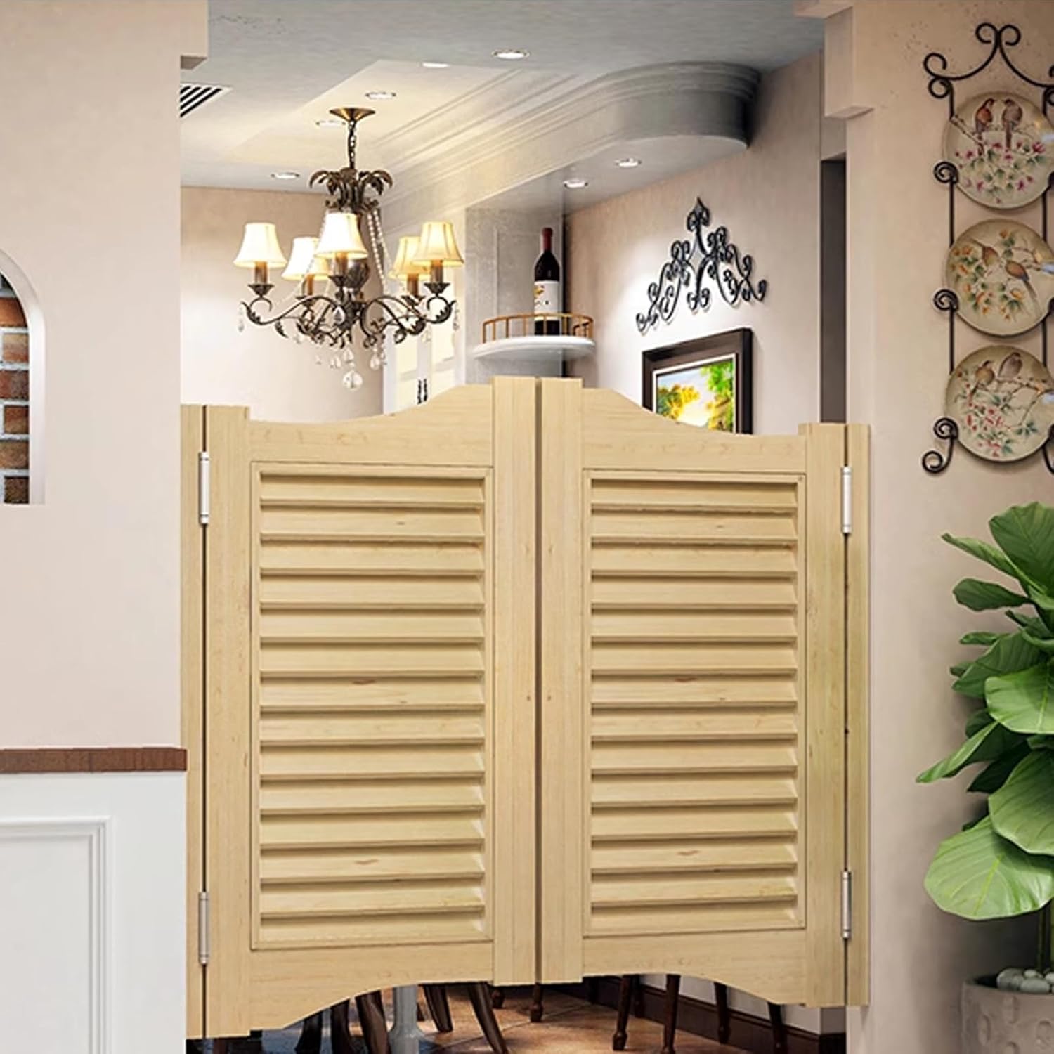 Cafe Doors by Cafe Doors Emporium | Cafe Doors | Cafe Door Hinges Included | Saloon Swinging Western Bar,walnutcolor-150cm