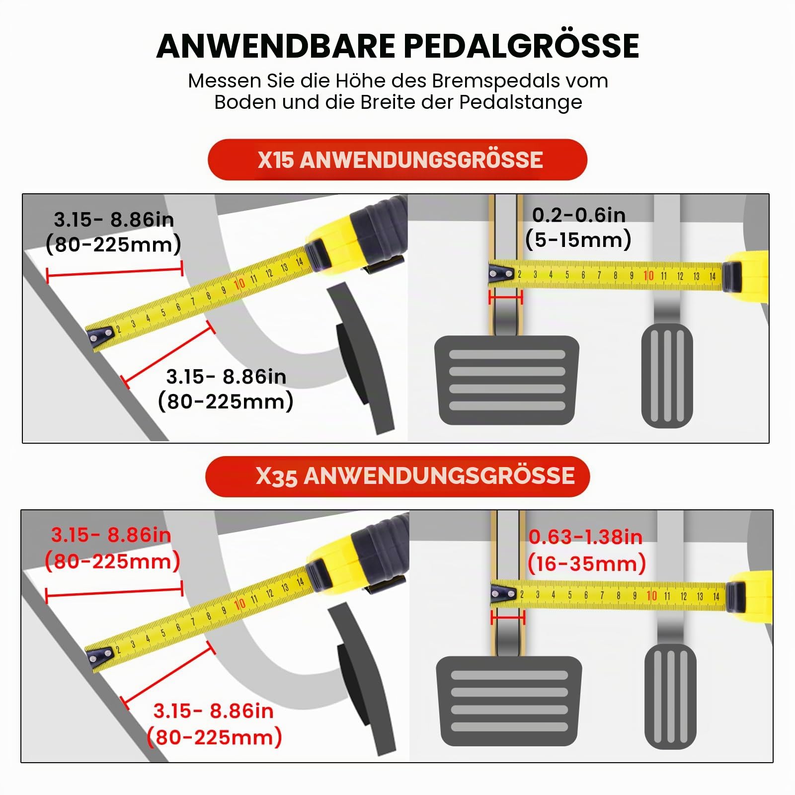 Pedalschloss Auto Diebstahlsicherung, Bremskupplungssperre aus Edelstahl, Pedalsperre Automatik Wegfahrsperre, Schnelle Installation Pedalkralle für Auto, SUV, Van Camper (X15)