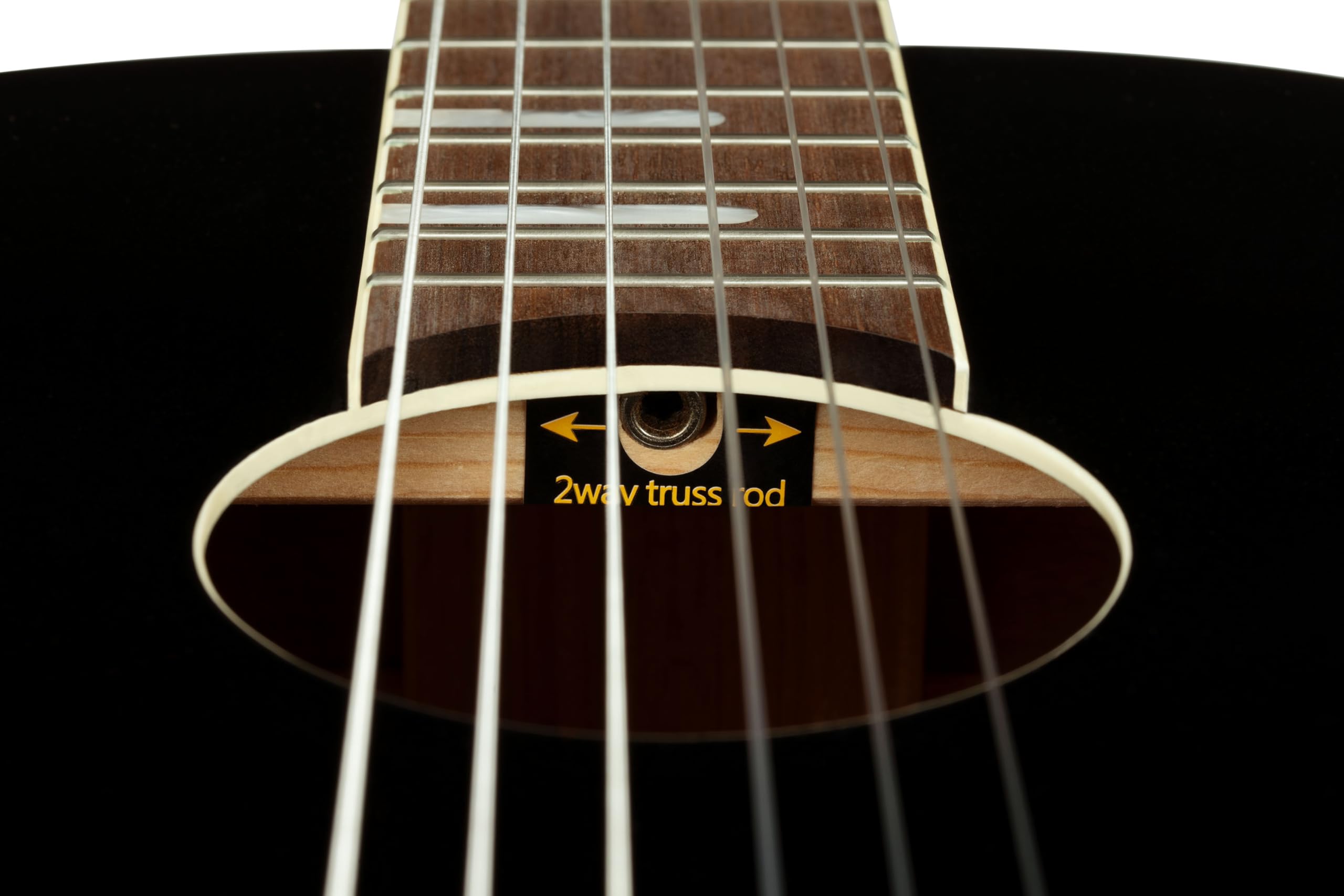 Ortega Guitars Parlor Body Konzertgitarre – Ranger Series – Inklusive Gigbag – Fichte, Mahagoni, Schwarz (RRA-BKT)
