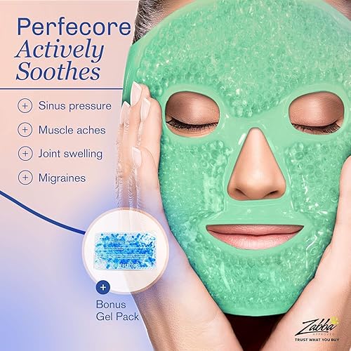 Miniatura 2 de Máscara de ojos para deshacerse de los ojos hinchados, alivio de la migraña, dormir, viajar, paquete terapéutico de compresa fría y caliente con