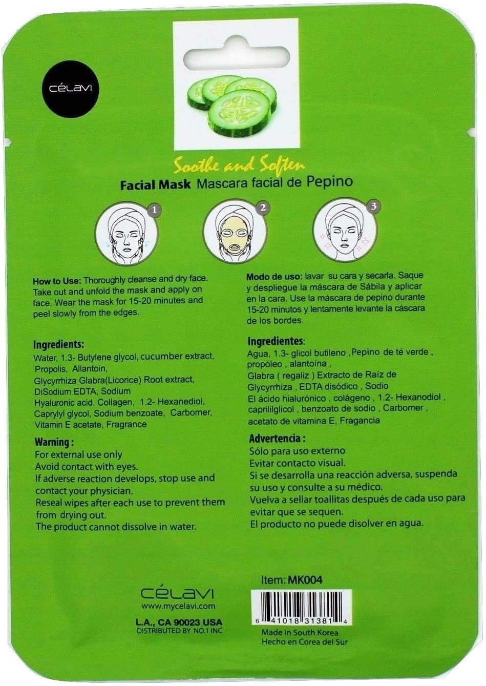 Amazon.com : Celavi Facial Mask Set Korean Essence Sheet Masks (24