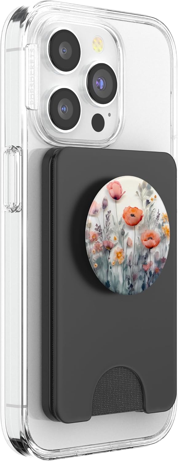 Poppy Flowers Bouquet in Style of Resin, Flower PopSockets PopWallet for MagSafe