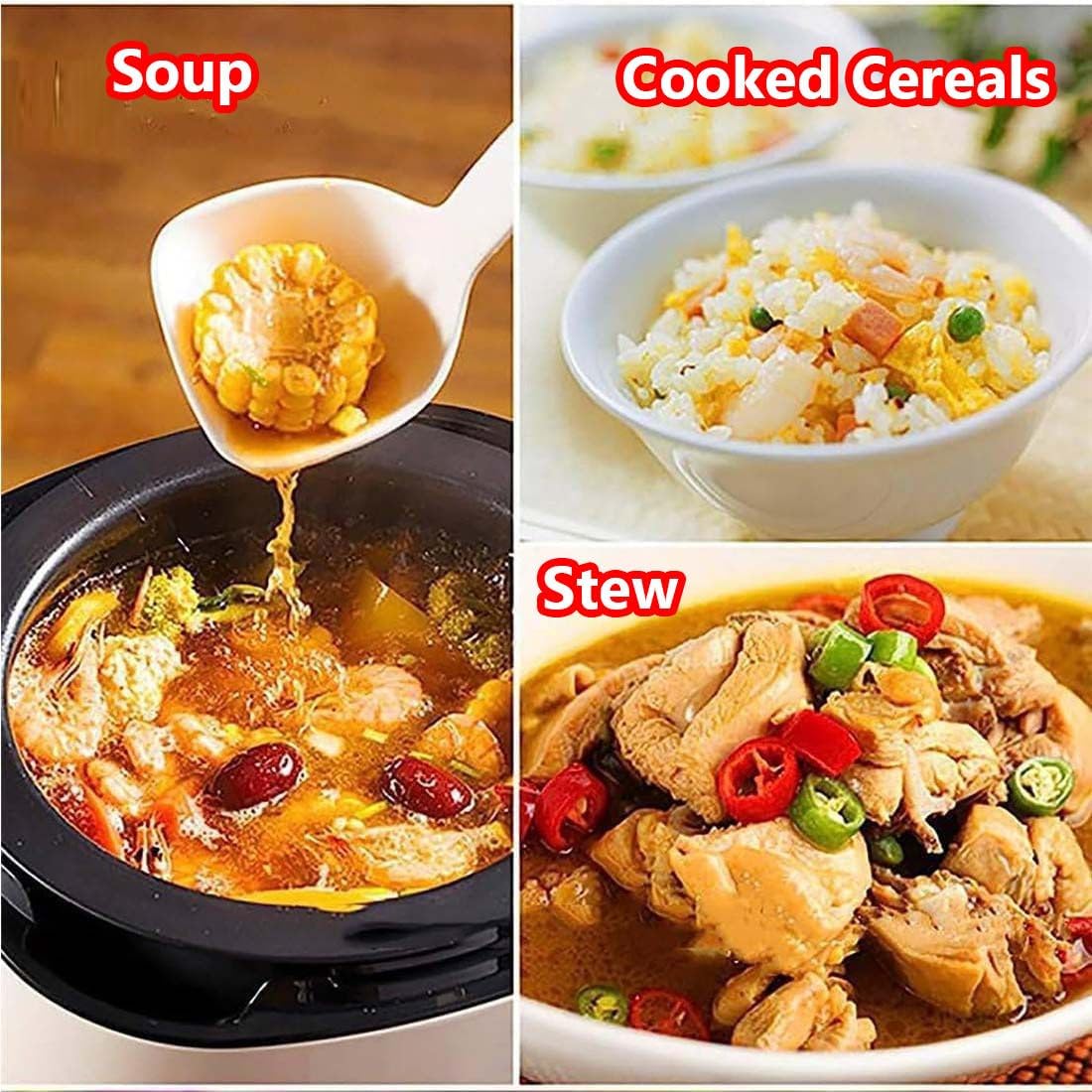 6L Multifunctional Cooking Wok, 360° Rotatable Drum Type Stir-Fry Machine Cooker, 2000W Automatic Stir Frying Machine, Non-Stick Pan Fried Rice Machine for Restaurant Hotel