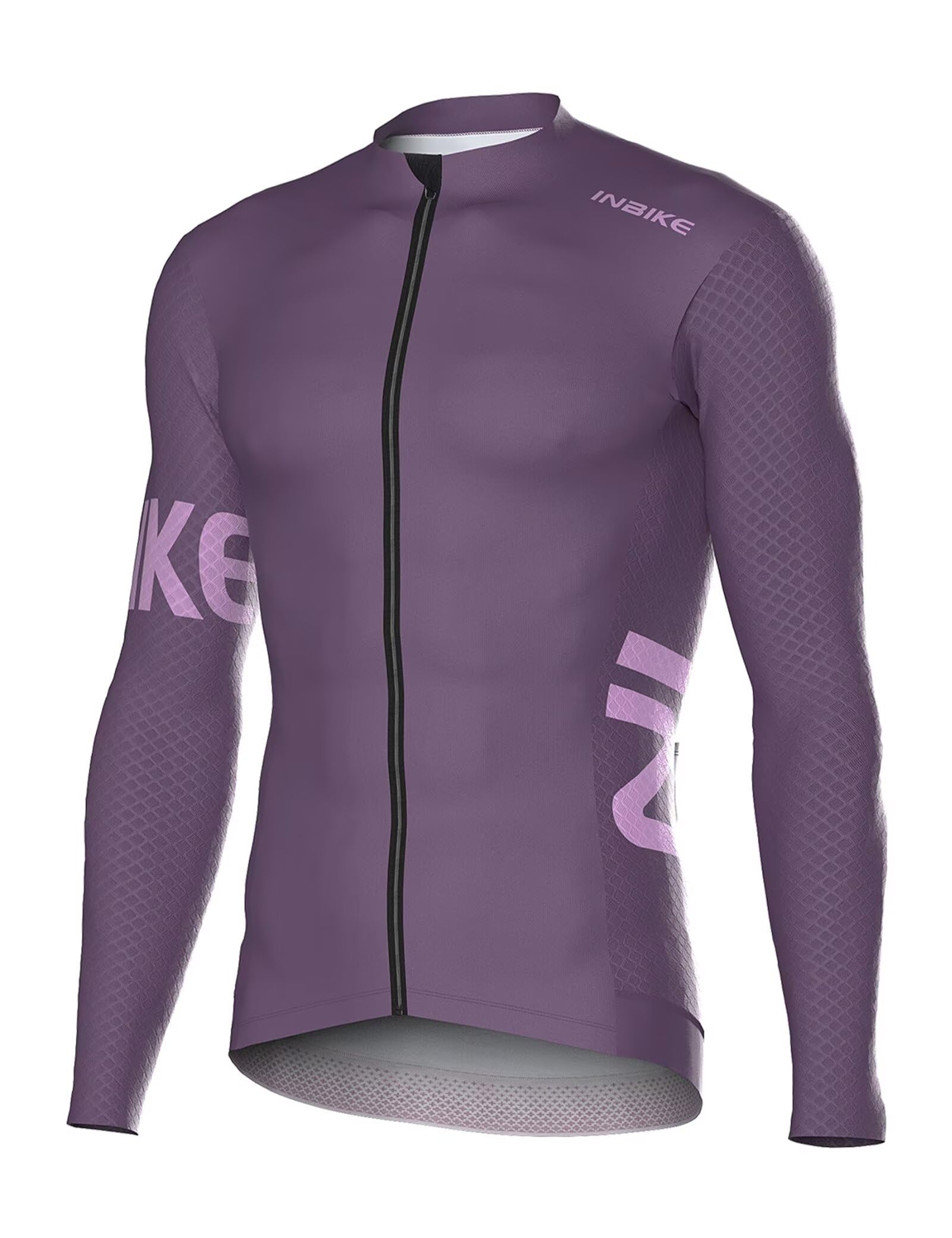INBIKE Cycling Jersey Men, Long Sleeves Quick Dry Bike Shorts with Pockets, Moisture Wicking Bicycle Tops for Road Biking MTB