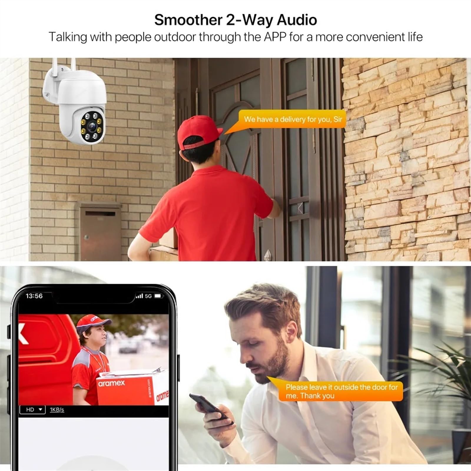Kamera bezpieczeństwa, Bezprzewodowa kamera PTZ 8MP 4K HD 5MP kolorowa noktowizor IP zewnętrzna H.265 1080P Ai automatyczne śledzenie nadzór CCTV(8MP With 32G SD)