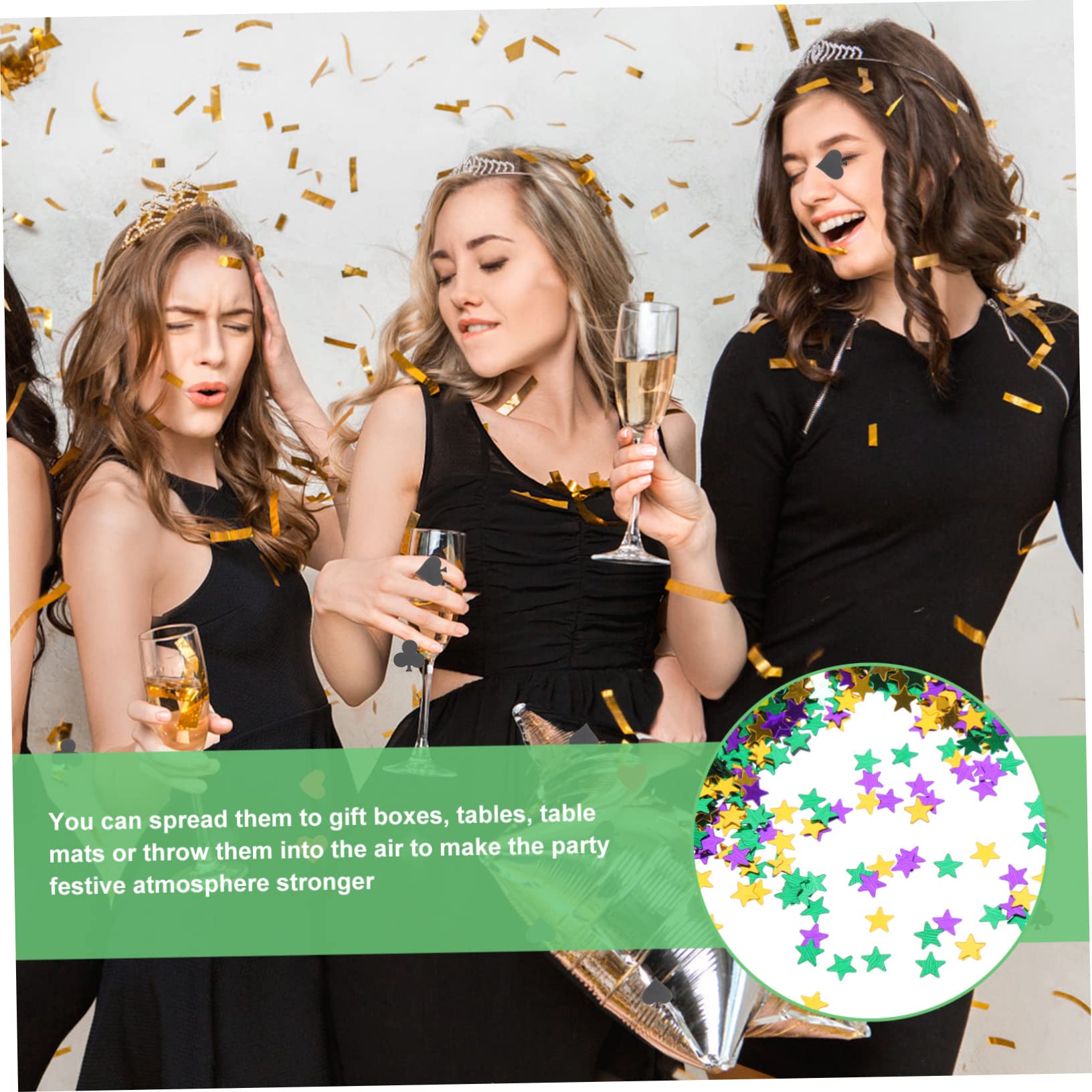 TOPBATHY 5packungen Packung Mit Stern-konfetti Für Partys Mehrfarbiges Glitter- Für Hochzeiten Geburtstagsfeiern Und Valentinstag Für Tischdeko Und Ballonfüllung