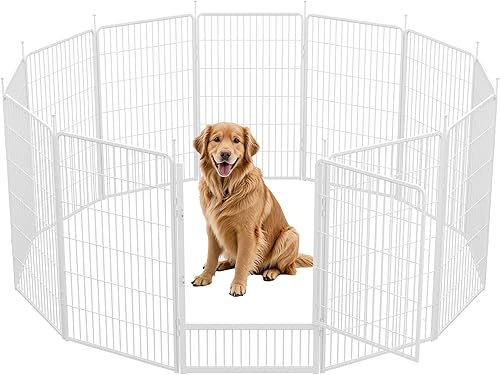 Miniatura 19 de SunsGrove - Cerca para perros, 24 pulgadas de 8 paneles para interiores, corralito para perros pequeños y cachorros, fácil de instalar, cerca