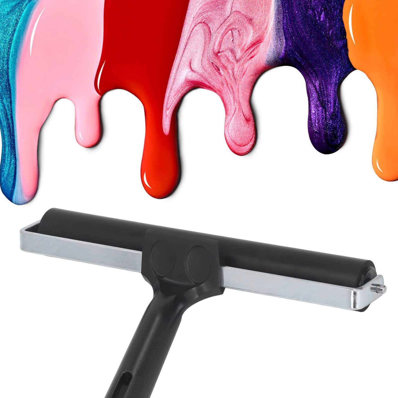 20cm Soft Rubber Roller for Printmaking and Artistic Crafts - Cylinder Roller for Ink Application in Block Printing and Painting