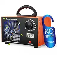 Ozone Generator Odor Eliminator Machine - 2-In-1 Air Ionizer Purifier 160,000mg/H High Capacity O3 Deodorizer With Temp/Humidity Display, Ozonator For Home, Car, House, Hotel, Kitchen, & Pet Areas
