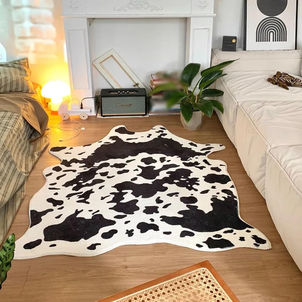 パステルピンクと明るいブラウンヴィンテージラグ石田ゆり子さんNo.679