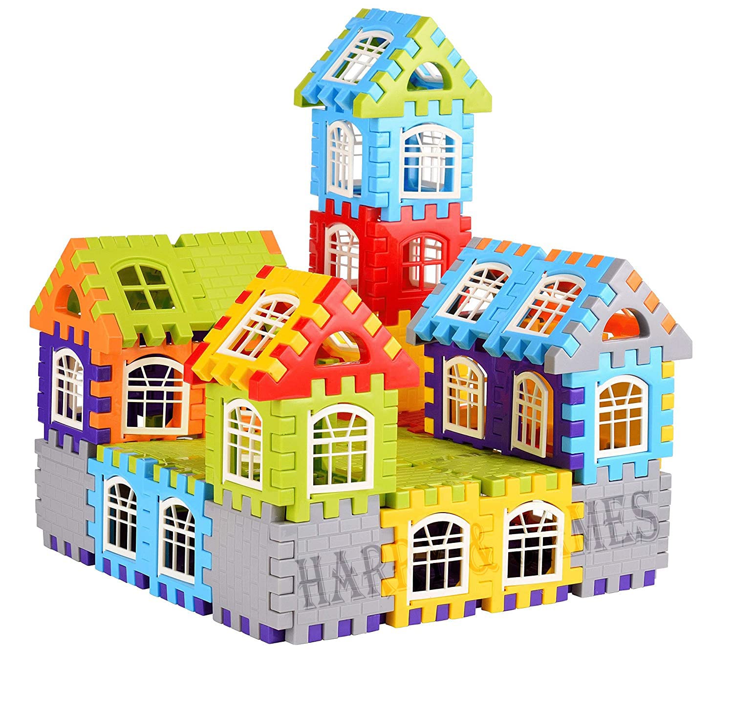 HARRY & JAMES® Multi Colored 80+ Pcs Happy Home House Building Blocks with Attractive Windows and Smooth Rounded Edges Building Blocks for Kids, Block Game for Kids,Boys,Girls,Childrens (80+ Blocks) (B09KLW52DV) Amazon Price History, Amazon Price Tracker