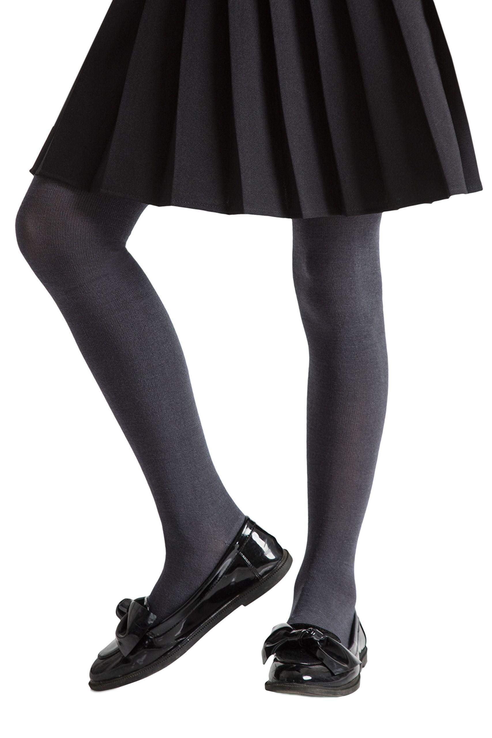 Sockshop Girls Grey 1 Pair Plain Bamboo Tights 13 To 14 Years
