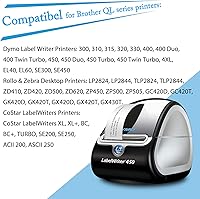Vista 5 de GREENCYCLE Compatible con Dymo 30252 Etiquetas UPC de correo de dirección de 1 1/8 pulgadas x 3 1/2 pulgadas (1 pulgada de núcleo) Adhesivo