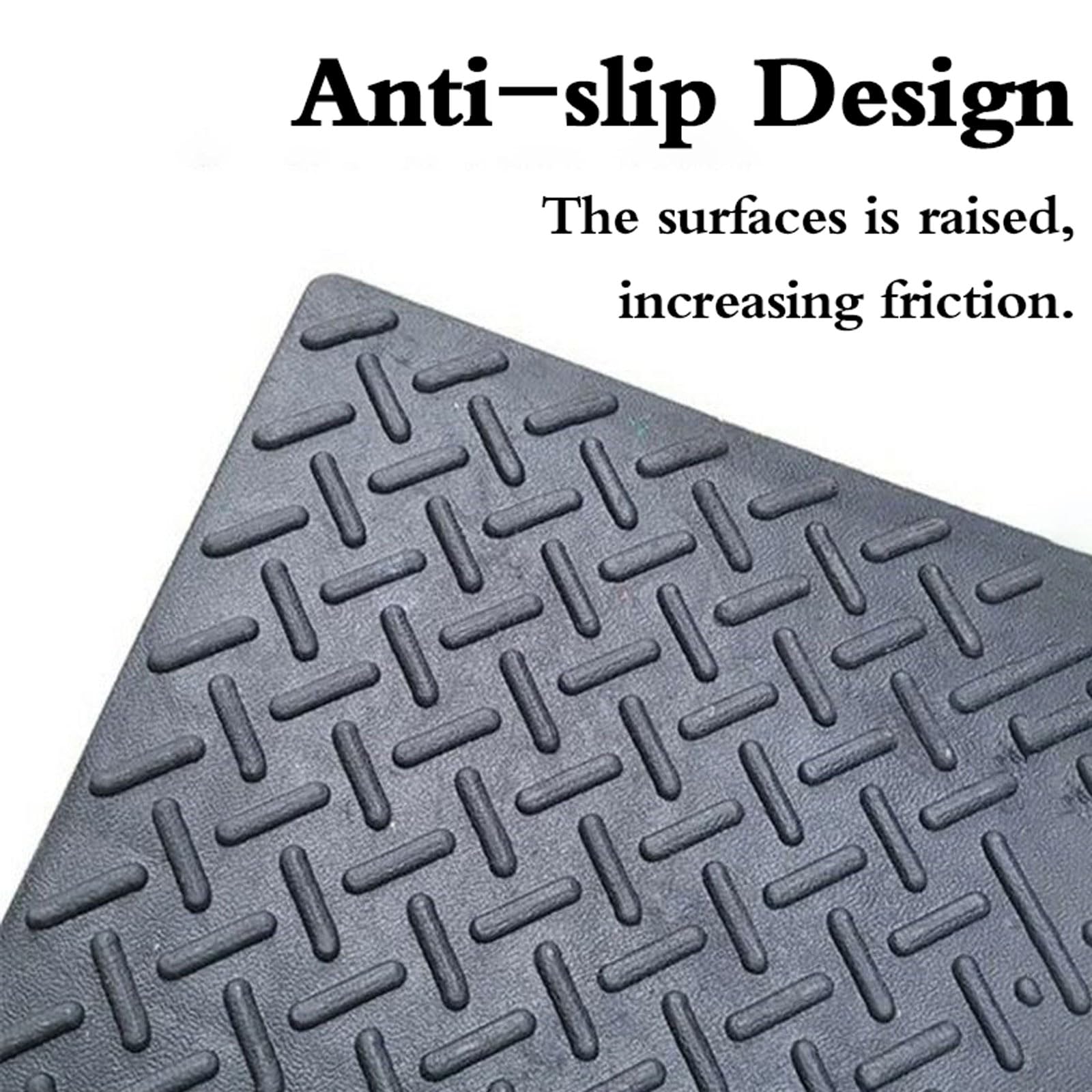 Rampa De Umbral De Goma,Rampas portátiles para escalones,Bordillo Goma Umbral Resistente,Antideslizante,Portátiles,Ligero,para Calzadas,Silla de Ruedas,Coches y Motos