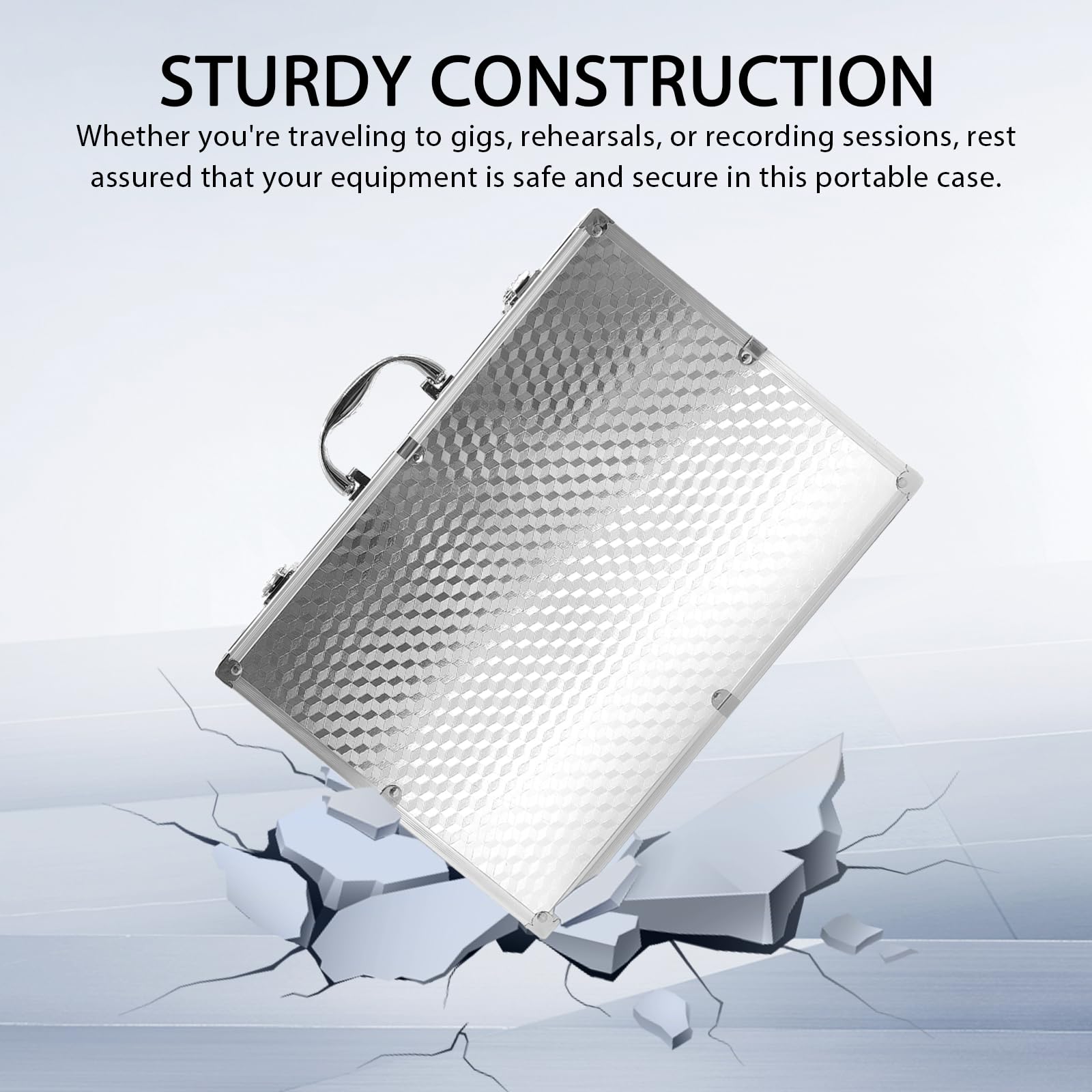 Musiin Audio Equipment Microphone Portable Case, with a Sturdy Aluminum Alloy Structure - Image 3