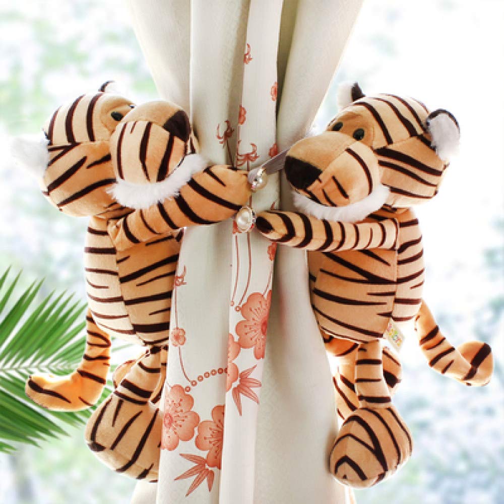 2 Piezas de Felpa Swan Cortina Tieback Ganchos Tie Backs Accesorios de decoración de habitación de niños Correas de Cortina, C