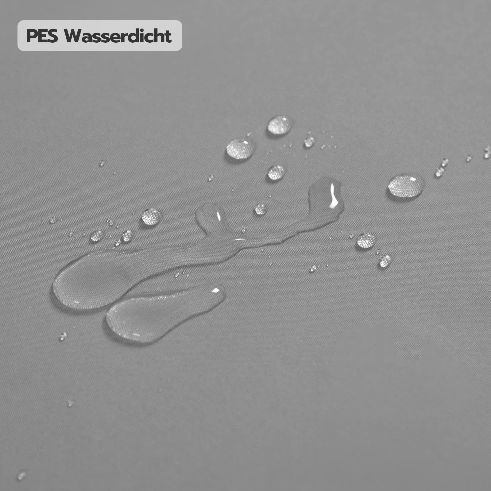 LARMNEE Sonnensegel 2 x 3 m, Wasserdicht, Sonnenschutz Ink Rechteckig, Befestigungsseilen, PES, für Garten Balkon, UV-Schutz, Reißfestigkeit, Outdoor, Hellgrau ELG23SP02