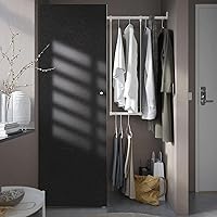 Vista 5 de Abyssaly 23.6 x 118 pulgadas Papel tapiz color negro acabado de seda autoadhesivo, papel tapiz Peel and Stick (pelar y pegar) color negro extraíble