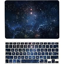 Laptop Cover Case Compatible with MacBook Air 13 inch Model A1466 A1369 Released in 2017 2016 2015 2014 2013 2012 2011 2010, 3D Painted Protective Hard Shell Case & Keyboard Cover, Shining Stars