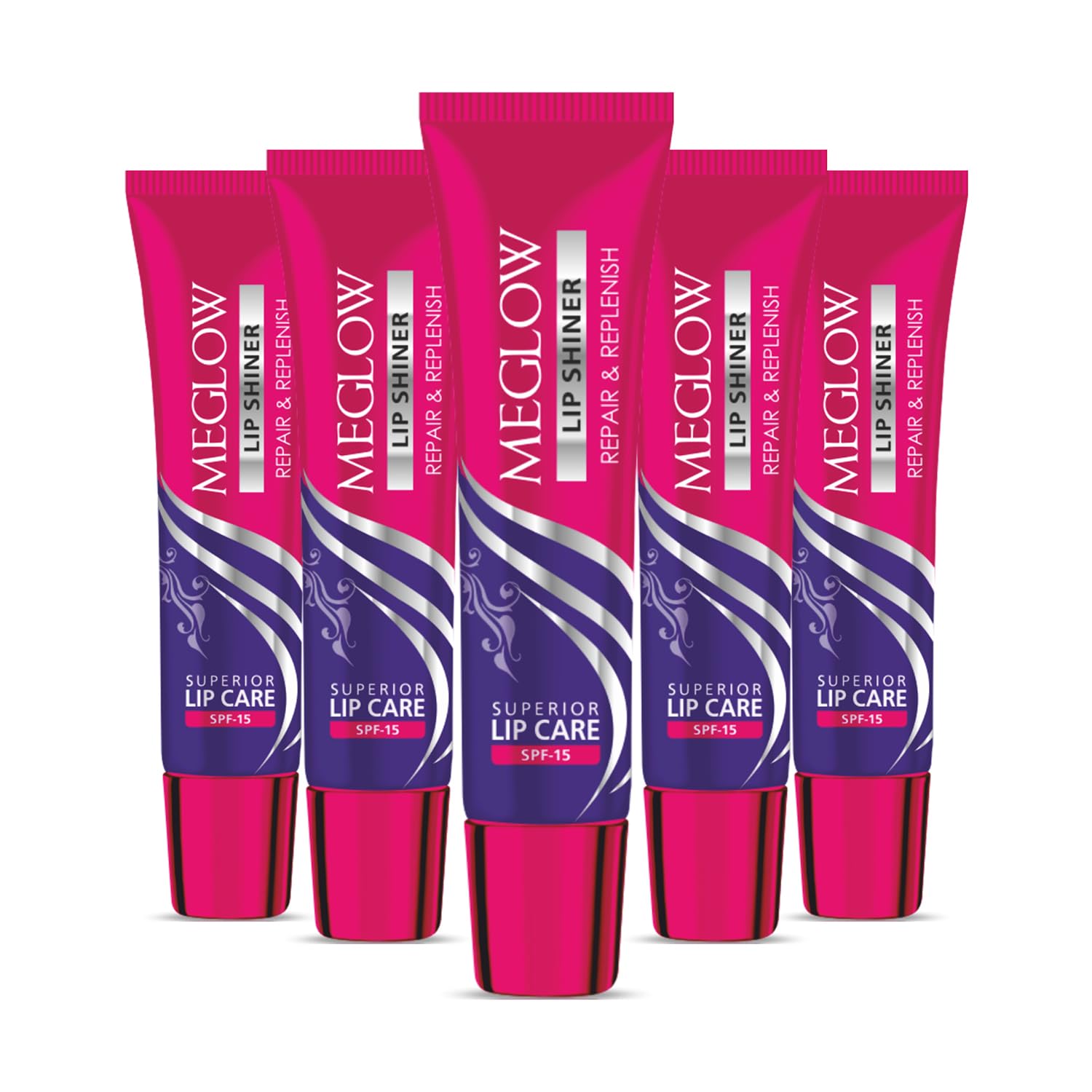 Meglow by Leeford | Lip Shiner | Repair & Replenish | SPF 15 Lip Shiner for Lip Care | Lip Balm for Shiny Lips | Lip Balm for Chapped Lips Pack of 5 (15g each)-image-27