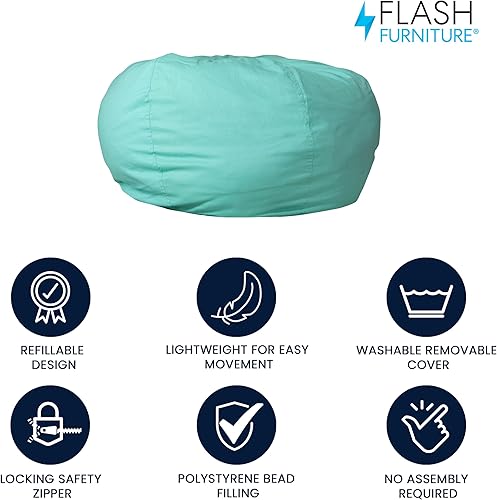 Miniatura 46 de Flash Furniture Puf de gran tamaño para niños y adultos, juego de 1, sherpa natural Negro -,Negro Peludo,Blush Peludo,Marrón,Camouflaje,Azul