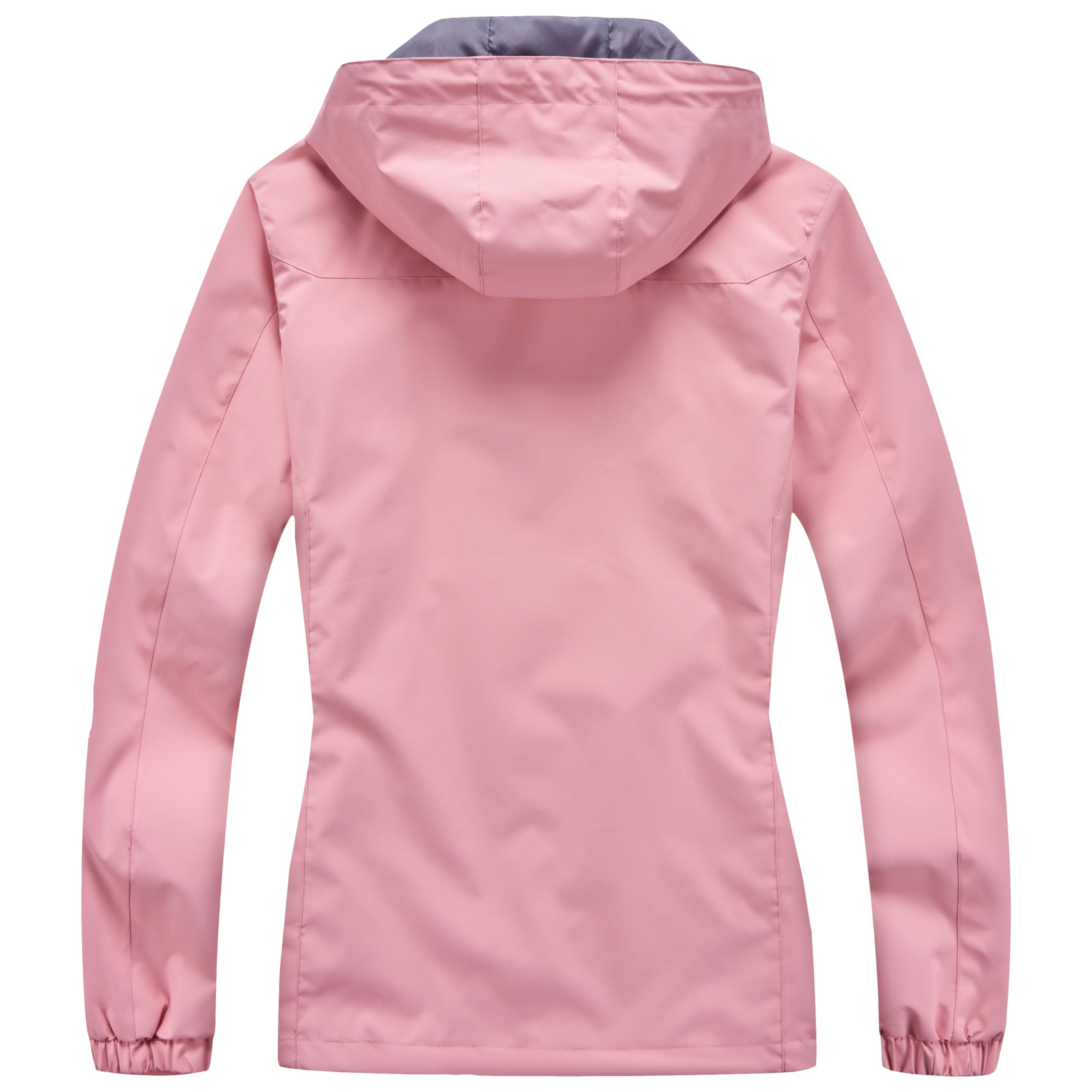 Blu Apparel Chaqueta impermeable con capucha para mujer, cortavientos, senderismo, caminar, chaqueta de primavera