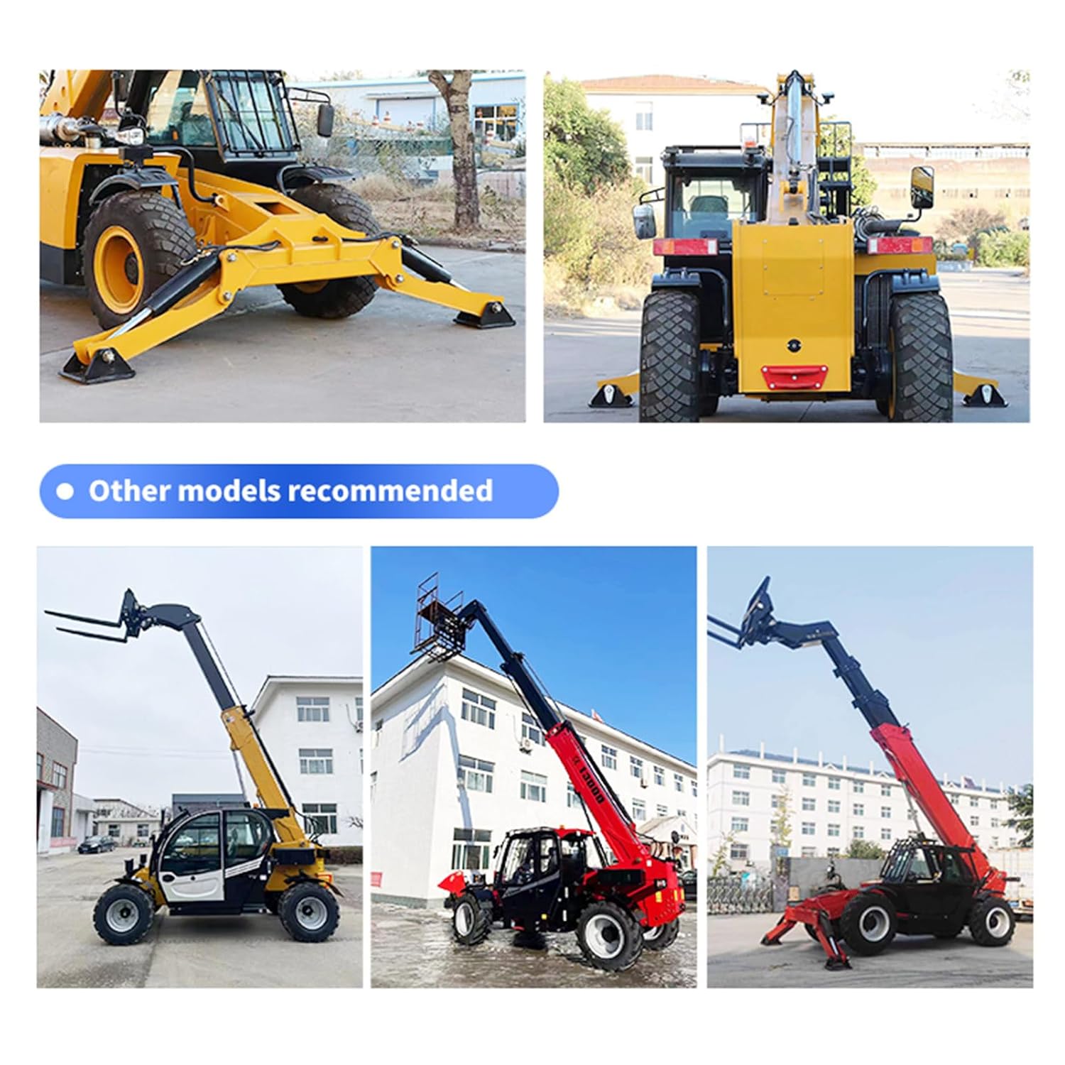 Heavy-Duty Telescopic Forklift Handler with 7-18m Intelligent Boom Extension, Industrial Telescopic Handler Forklift with Auto-Leveling and Electro-Hydraulic Control for Construction