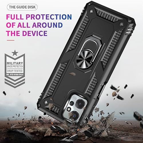Miniatura 3 de Funda para Moto G Power 5G 2023, Moto G Power 2023 con protector de pantalla HD, fundas protectoras de grado militar con anillo para Moto G Power 5G