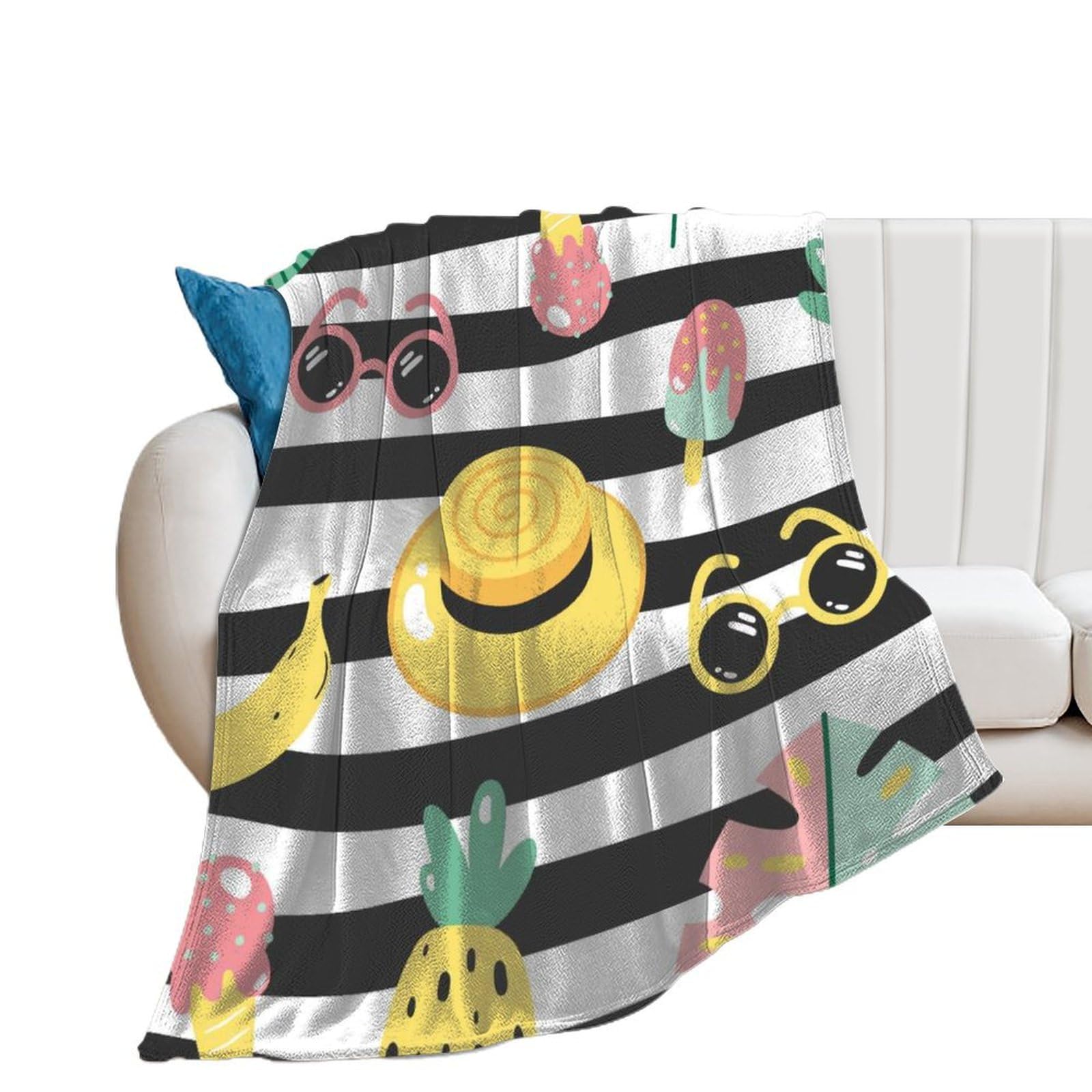 Couverture de canapé légère pour des soirées d'été fraîches au salon
