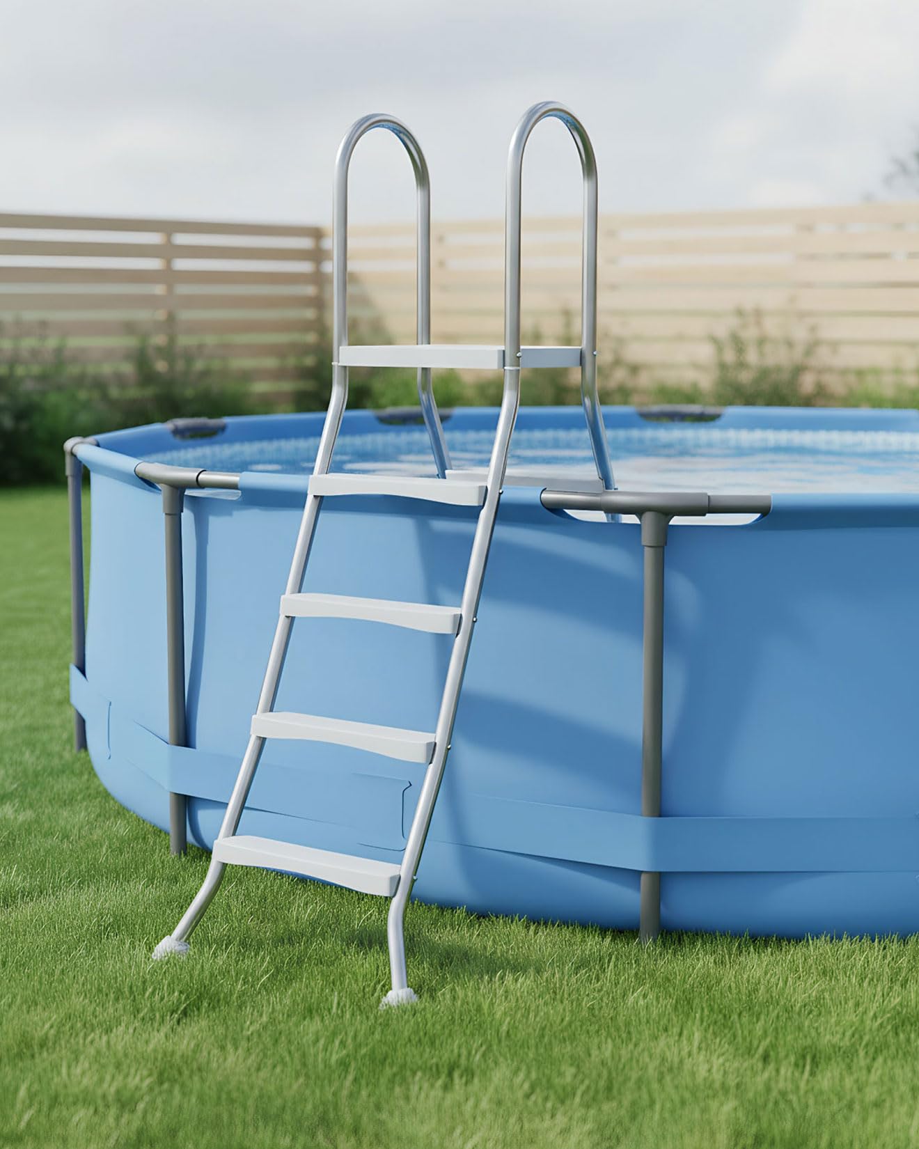 Aiboty One Color Above-Ground Pool Ladder Stainless Steel Steps For Pool Heights 120 Cm And 135 Cm Bar Diameter 43 Mm,135Cm