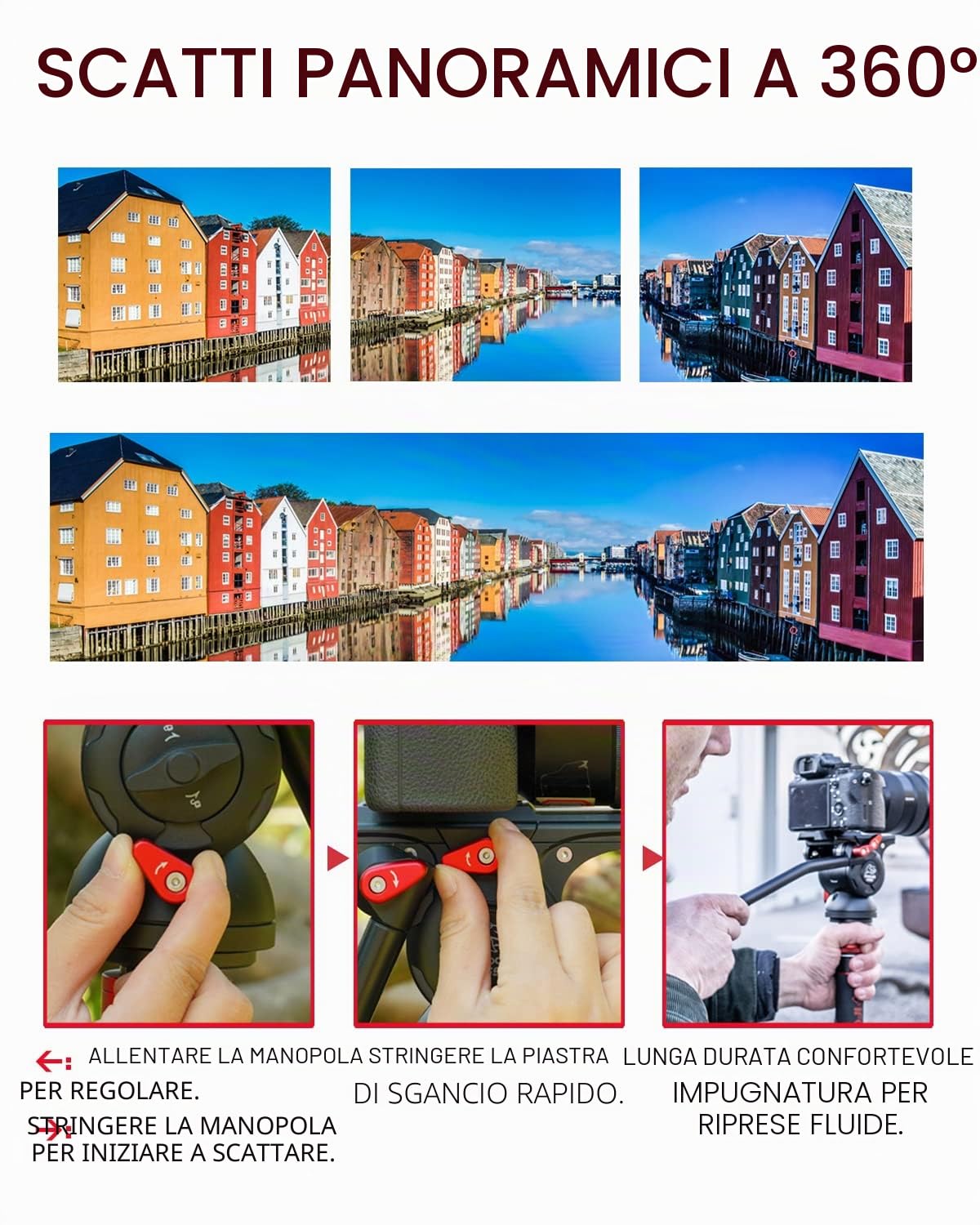 IFOOTAGE Komodo K5S, Testa Treppiede Video per Fotografia, Testa Panoramica Fluid Drag in Alluminio, Testa Leggera per Treppiede con Piastra a Sgancio Rapido, per Fotocamera DSLR, Videocamera