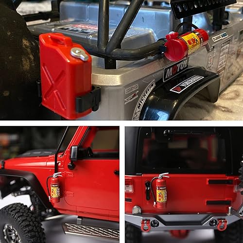 Miniatura 4 de Accesorios de decoración de coche RC Mini tanque de combustible RC Extintor de incendios para 110 RC TRX4 Axial SCX10 Redcat GEN7 gen8 D90 TF2 CC01