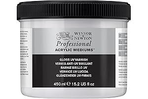 Winsor & Newton Professional Acrylic Medium Rich, Professional Golden Polymer Varnish, 450ml (15.2-oz)