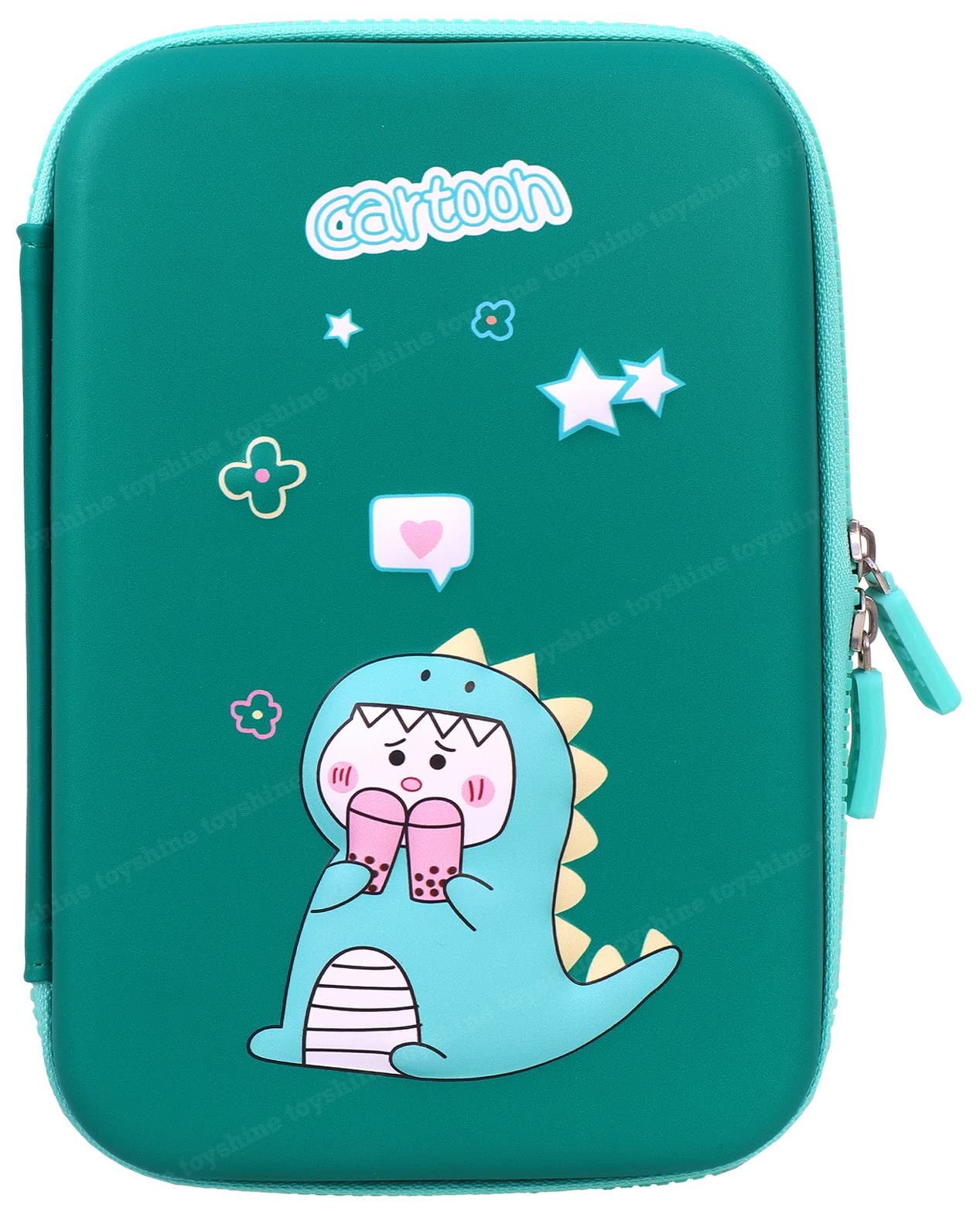 Toyshine Cartoon Dinosaur Theme 3D Eva Hardtop Pencil Case With Compartments, Large Capacity School Supply Organizer Students Stationery Box, Girls Boys Pen Pouch, Green, Ethylene Vinyl Acetate (EVA) (B0BQMZMXTH) Amazon Price History, Amazon Price Tracker