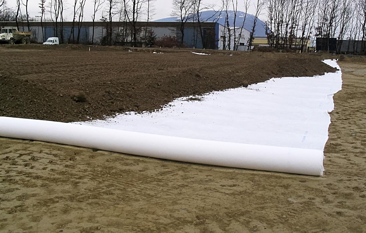 Service Tessuto Non Tessuto Geotessile 200 g/m² | Rotolo 1 x 50 m (50 m²) | Geotessile in Poliestere 100% per Drenaggio, Filtrazione, Separazione e Protezione del Terreno | SERVICE Geotessile 200 g/m² in Poliestere per Drenaggio e Filtrazione