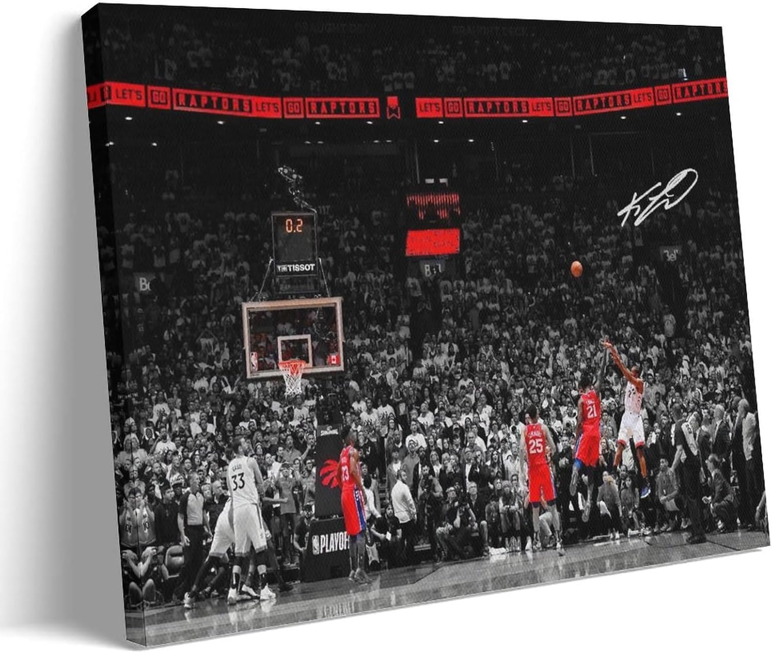 XIBANY Kawhi Leonard Poster Basketball Player Canvas Print Art Poster, Wall Art Home Decoration Painting. ID3332; Frame; 12x18inch(30x45cm)