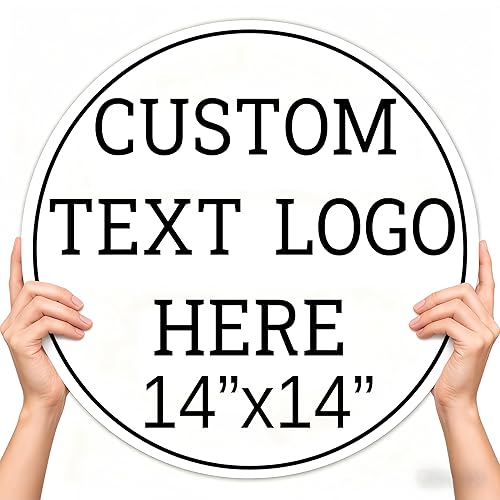 Miniatura 10 de Letrero redondo personalizado, letreros circulares de aleación de aluminio de 20 x 20 pulgadas, impresión reflectante opcional y a doble cara,