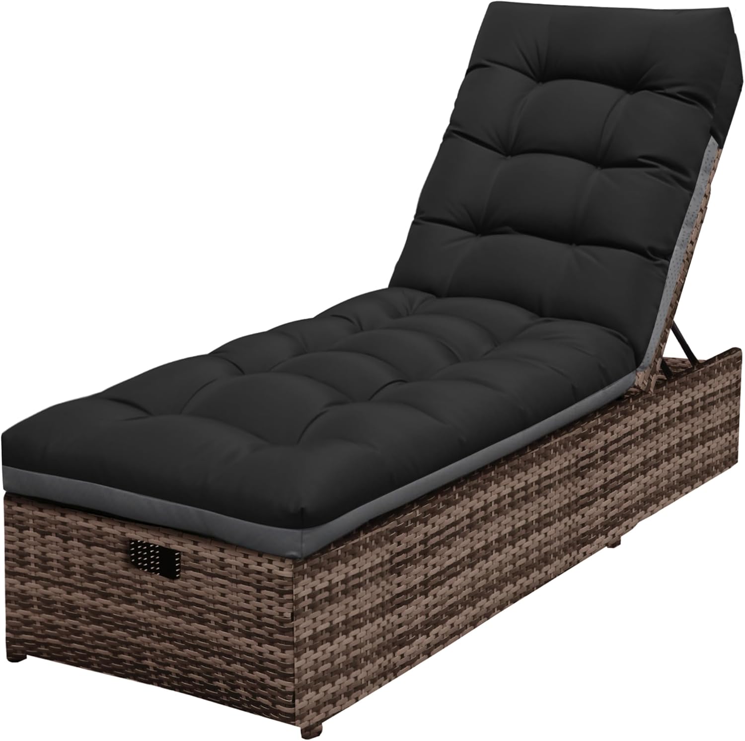 Outdoor Lounge Chair Cushions, Chaise Lounge Cushions for Outdoor Furniture, Waterproof Zero Gravity Lounge Chair Cushion 71 x 21 x 4 Inches, Black