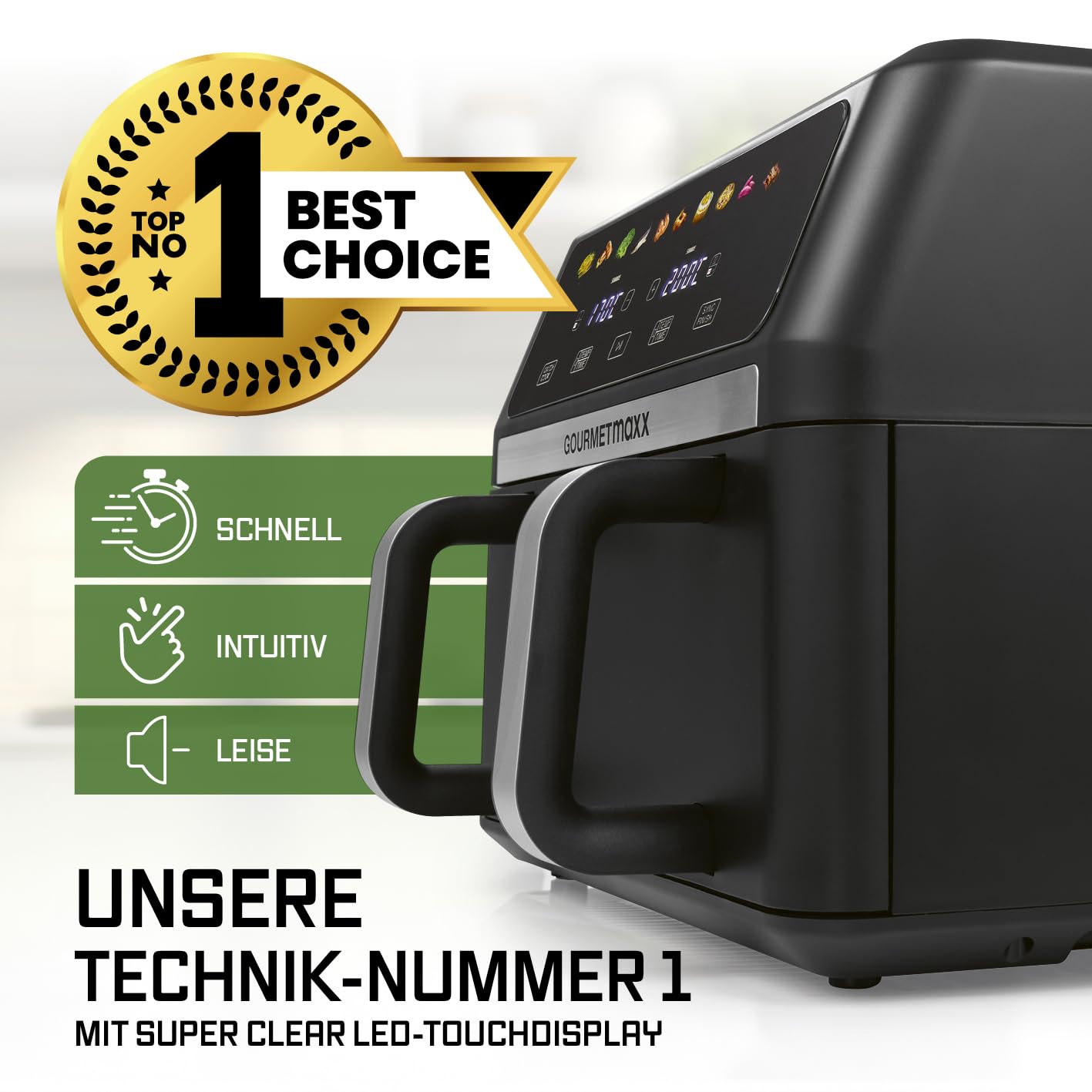 GOURMETmaxx Heißluftfritteuse AirGenius 10 L – Bild 2