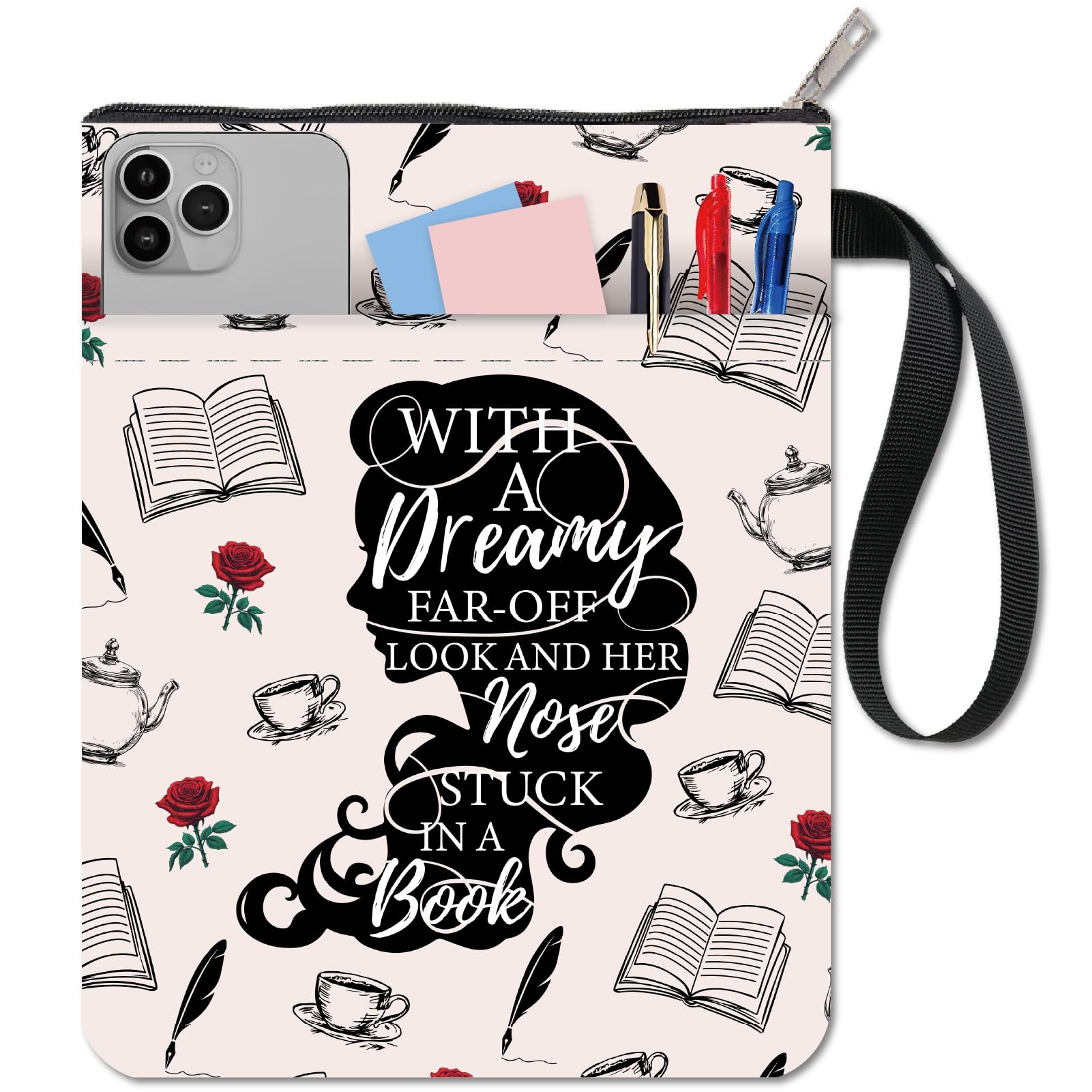 Custodia Per Libri Impermeabile 31x26 Cm - Borsa Porta Libri In Pelle PU Con Cerniera E Tasca Frontale - Ideale Per Regali