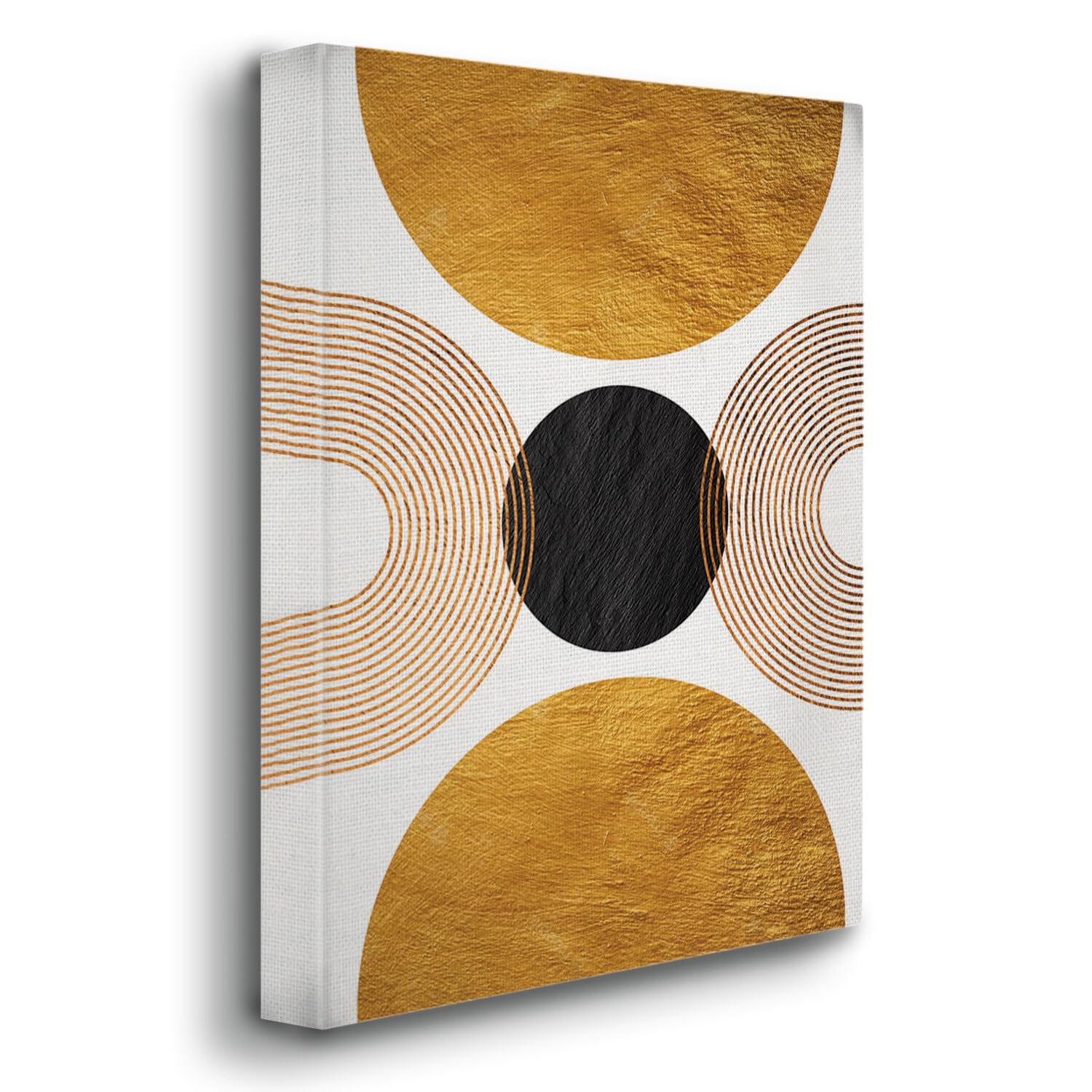 Giallobus - Gemälde - Mid Century - Gold - 04 - Premium Loom Canvas mit hoher Dicke - 35x50 - Bereit zum Aufhängen - Moderne Gemälde für zu Hause