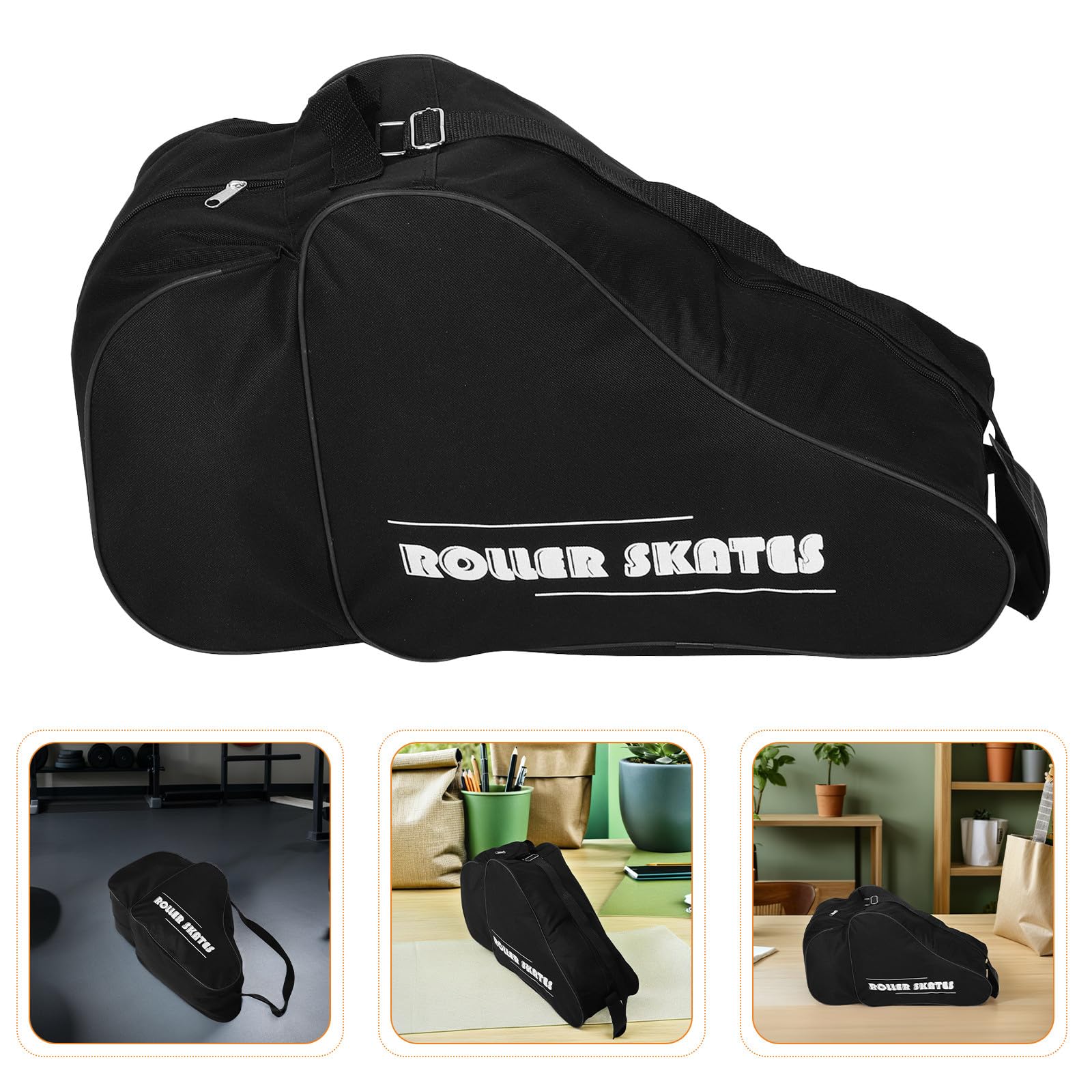 SOIMISS Borsa per Pattini a Rotelle e Ghiaccio 2 Pezzi Imbottitura Spessa Zaino Traspirante Scomparti Multipli Tracolla Ergonomica per Trasporto Comodo per Pattinaggio Indoor e Outdoor