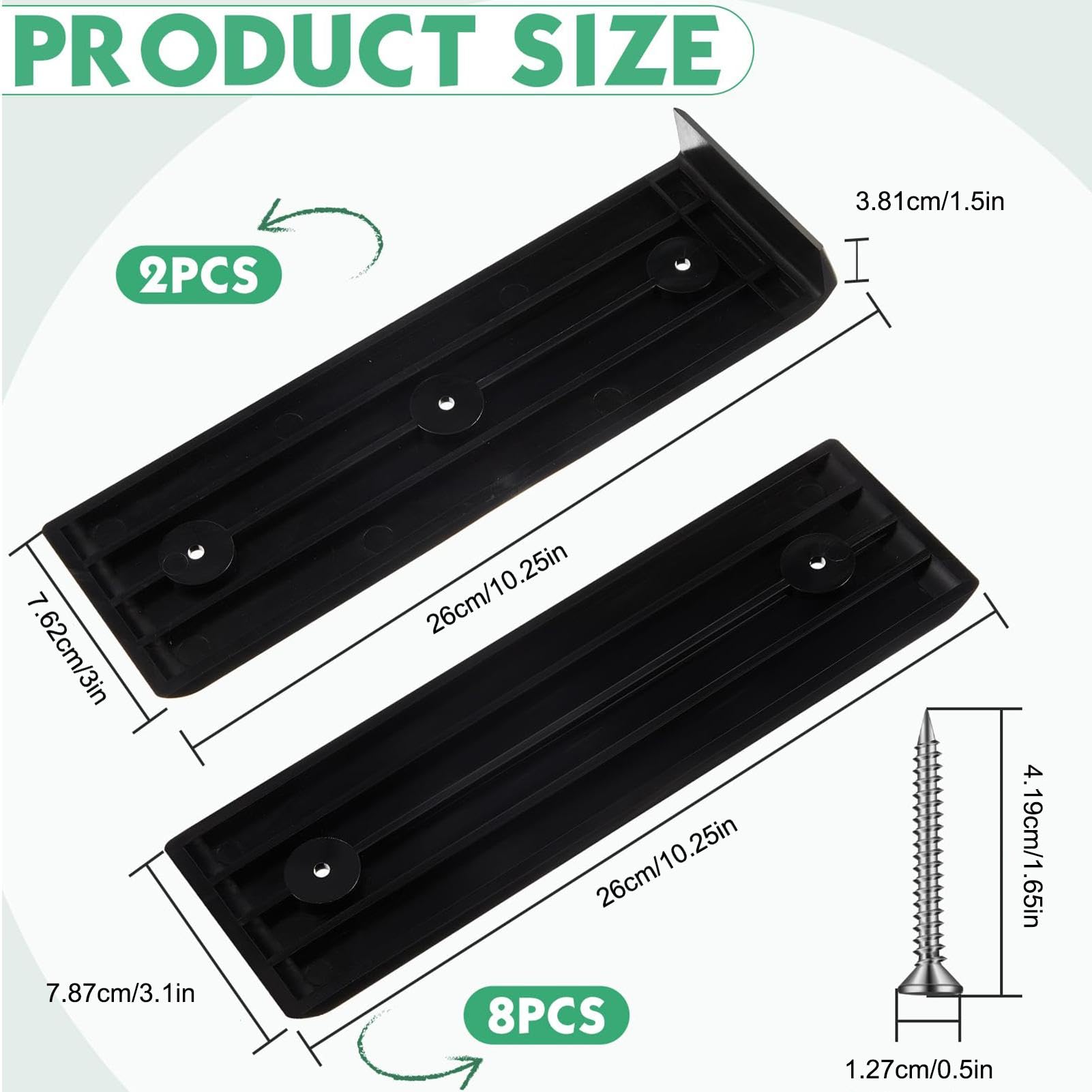 Boat Trailer Bunk, Bunk Slide Slicks, Heavy Duty Bunk Glide Bunk Enders Boat Trailer Glide 10x Bunk Slides Trailer Bunk Slicks Boat Launching Slides Loading Boat Slides 3x10 Bunk Slides