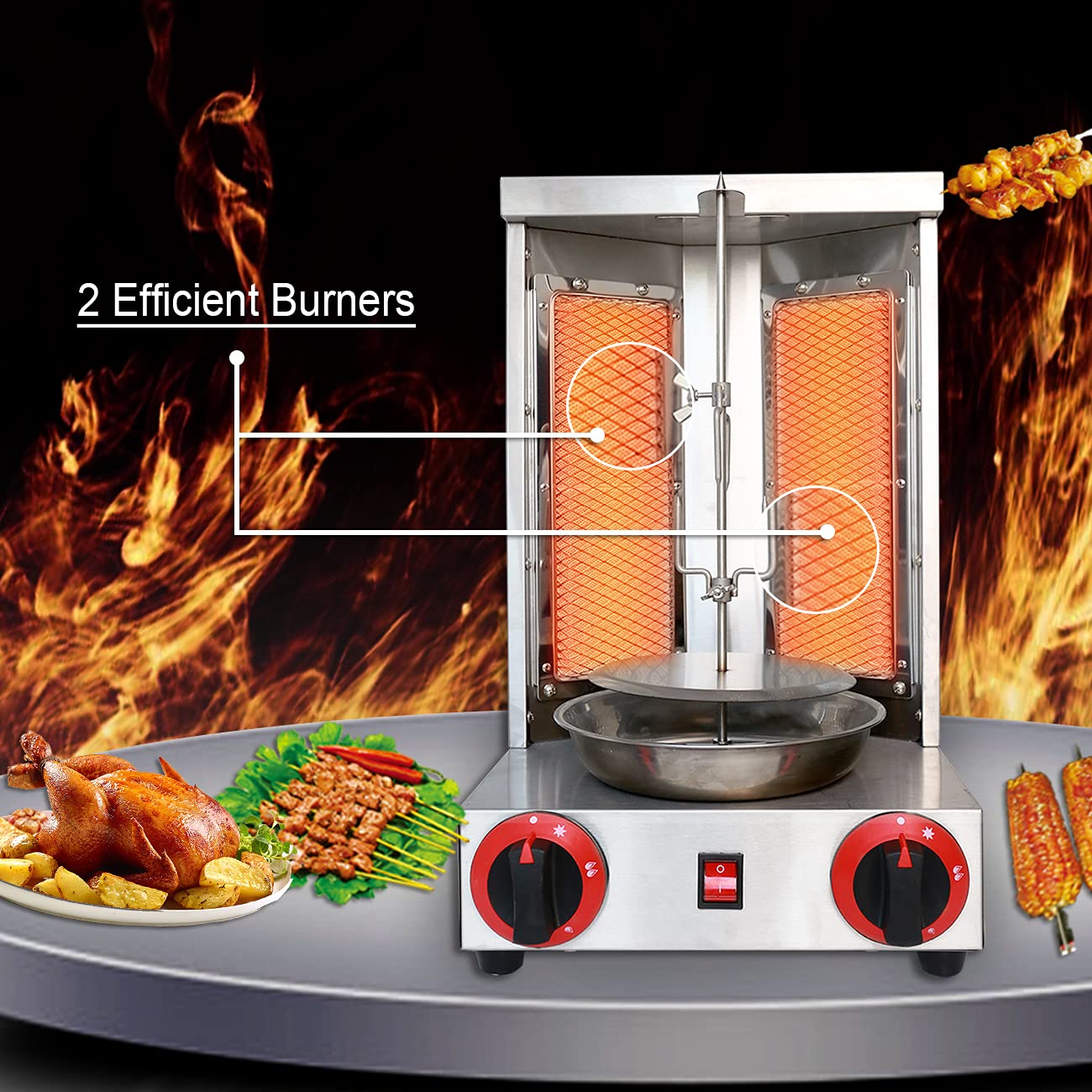 li bai doner kebab shawarma gyro machine